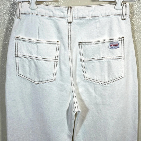 Rolla's Heidi Trade 80s White size 28/ 6 - Picture 4 of 12